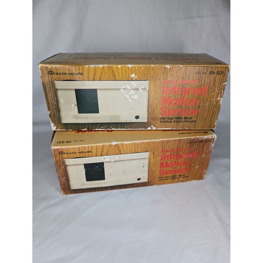 Lot‎ Of 2 Vintage Safe House Dual-Element Infrared Motion Sensor No. 49-531